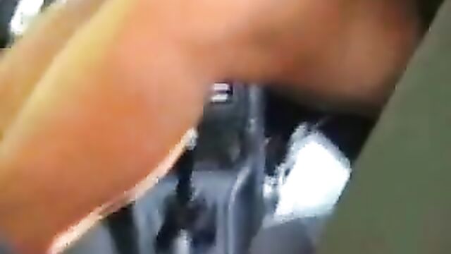 Sexy lady fucks gear shift