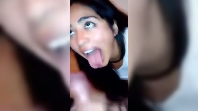 College girl swallows cum