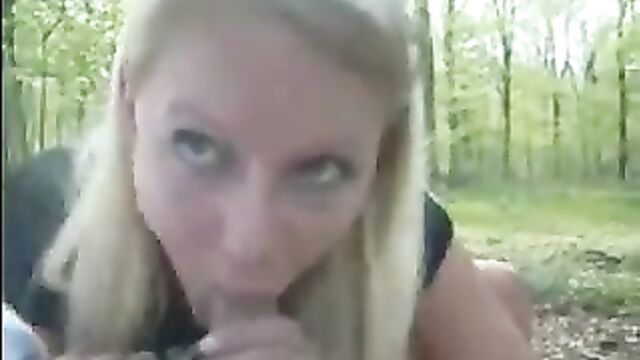 Amatuer Blowjob in the Woods