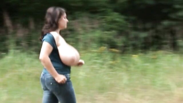 Massive tits on the run