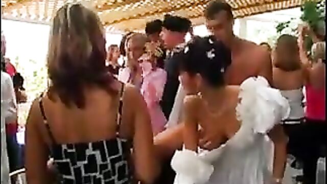 Whores suck and fuck at a wedding