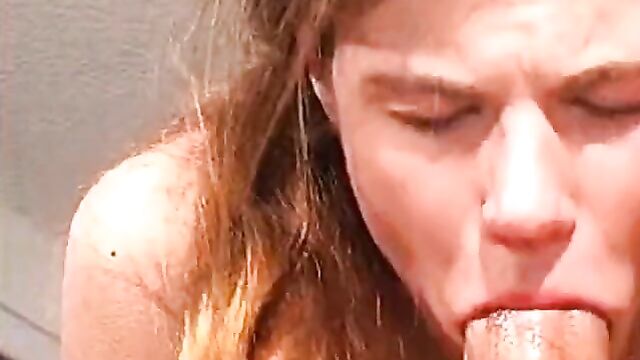 Melissa Ashley stuffing a hard cock down her throat