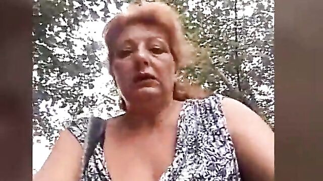 Russian mature webcam in woods