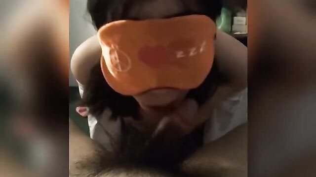 Chinese facial – cum on face and blowjob