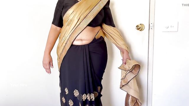 Horny Indian Saree Seduction - Solo Boobs Pleasure - Wife Ready to be fucked hard