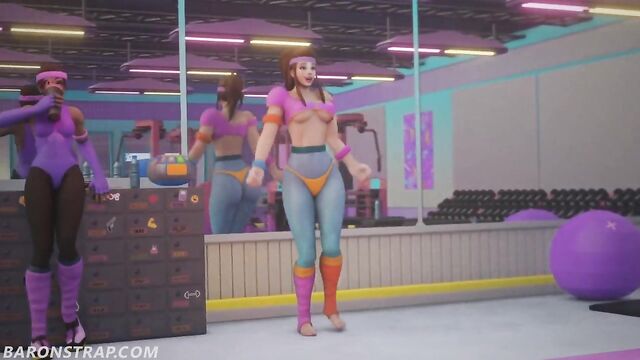 Sombra Gets A Workout In Brigitte's Gym