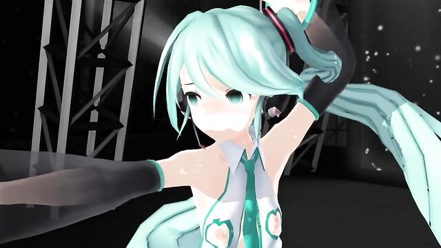 MMD Miku-Time Stop-Stripped on stage