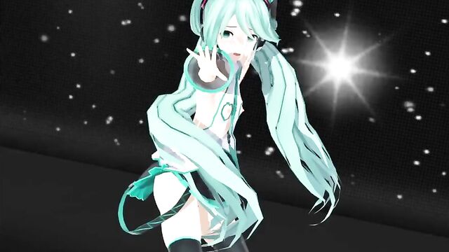 MMD Miku-Time Stop-Stripped on stage