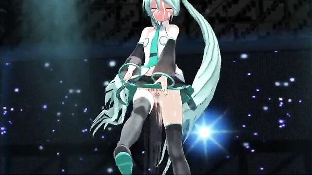 MMD Miku-Time Stop-Stripped on stage