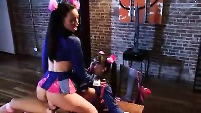Cheerleading Asian Lesbians Play With Each Other