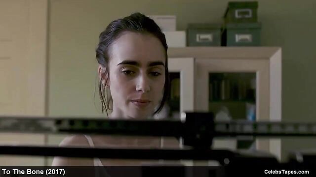 Lily Collins Exposing Her Skinny Body In Movie