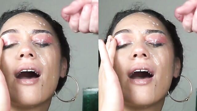 Latina Facial Cumshot