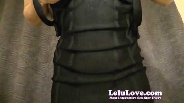 Lelu Love-Black Dress Upskirt And Striptease