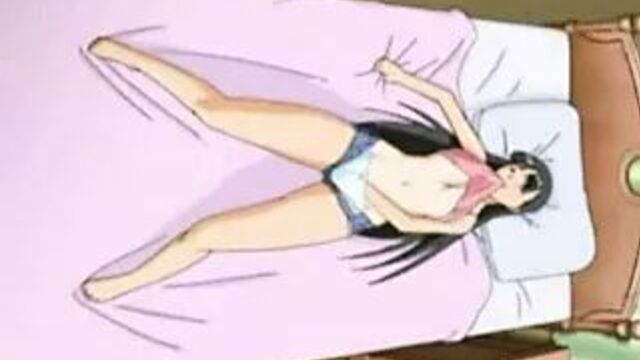 Anime Girl Fingering On Bed