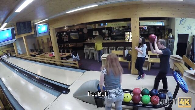 HUNT4K. Bowling game is boring, but sex with teen cutie is not
