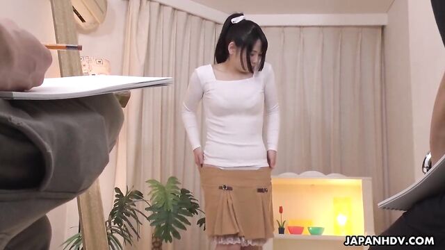 Japanese teen Miyu Shiina naked posing with spread pussy uncensored.