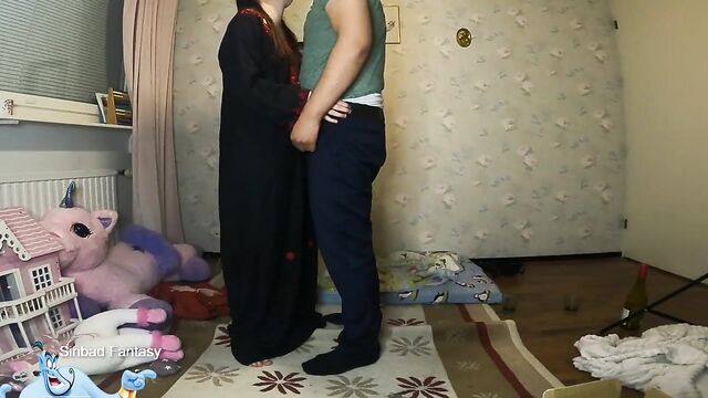 Arab wife cheating on husband with his friend