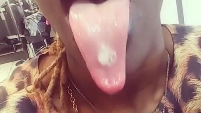 Ebony tongue fetish