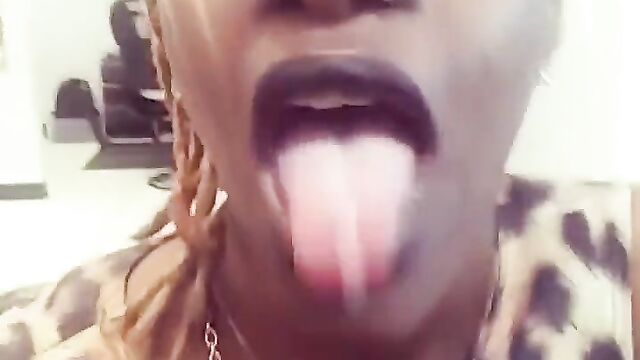 Ebony tongue fetish