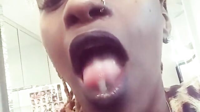 Ebony tongue fetish