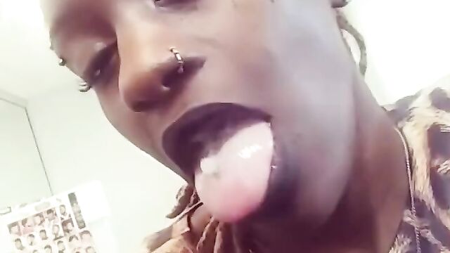 Ebony tongue fetish