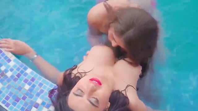 Neha and Lavanya – Indian Lesbian Models Have Pool Sex