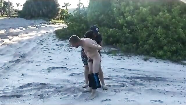 Policewoman Makes Man Strip Naked at a Public Beach – ENM CFNM