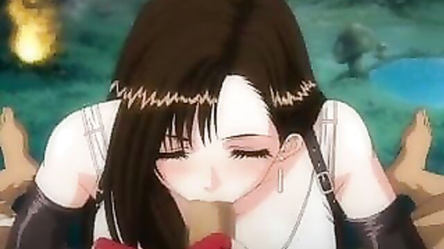 Tifa Blowjob subbed