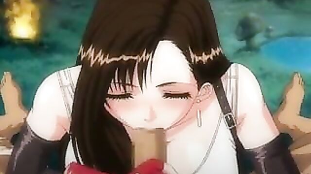 Tifa Blowjob subbed