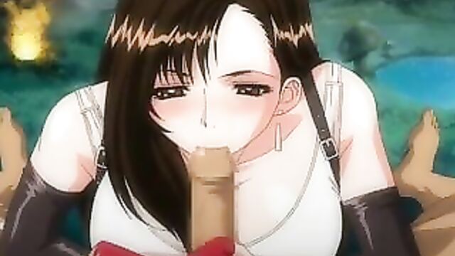 Tifa Blowjob subbed