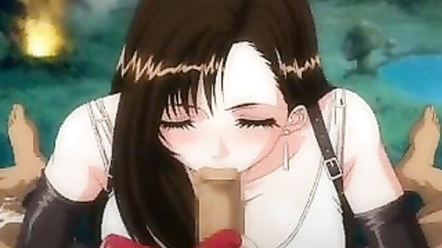 Tifa Blowjob subbed