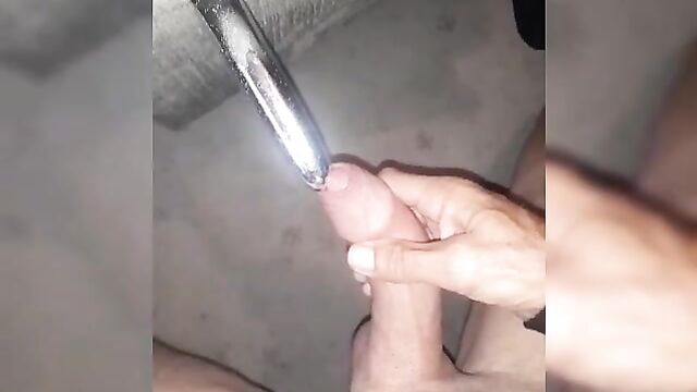 Docking my cock with vibrator n cumming uncontrollably a lil