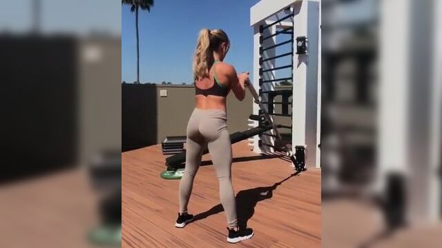 Paige Hathaway excercising outside