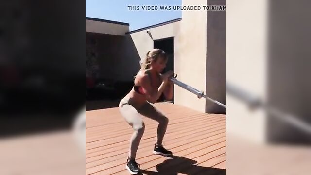 Paige Hathaway excercising outside