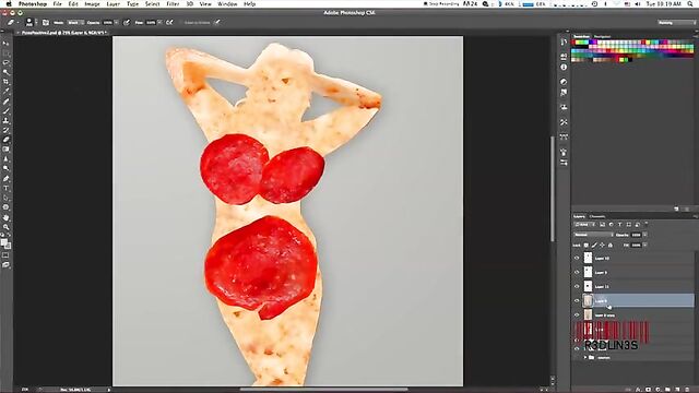 Photoshop Turns Pizza Into Woman