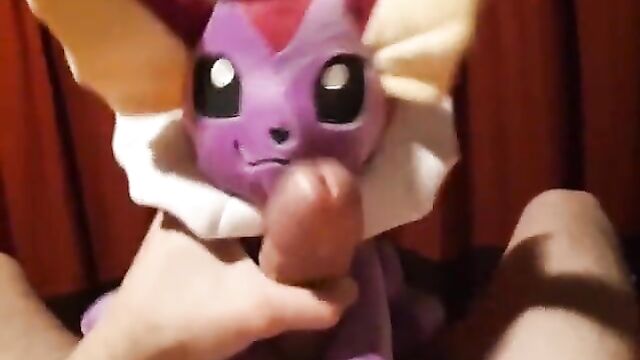 Vaporeon pokemon plush masterbation session