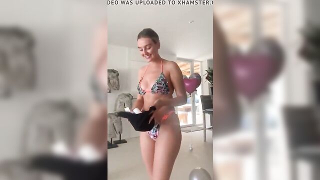 Perrie Edwards looking great in a bikini on her birthday