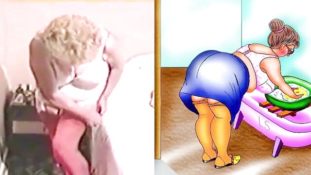 Huge Granny Tits Jerk Off Challenge To The Beat #4