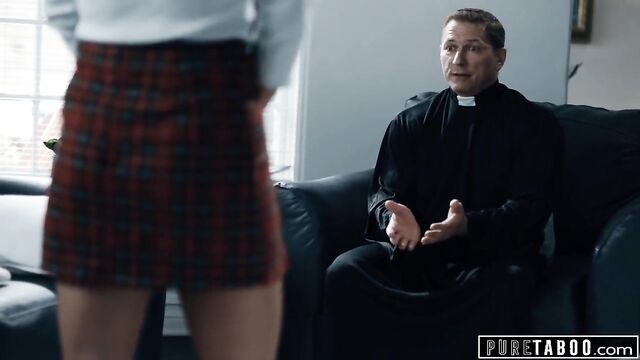 PURE TABOO Priest Convinces Teen 2 Give Her Anal Virginity