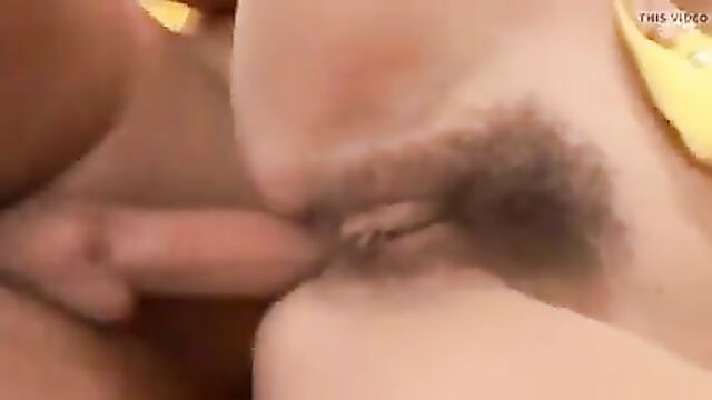 hairy brunette anal