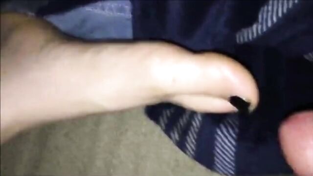 Toe fucking wife cumming on her toes