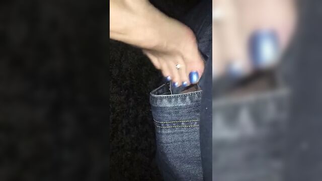 Footjob tease