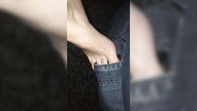 Footjob tease