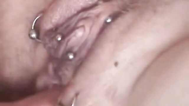 My Sexy Piercings Goth amateur with pierced pussy