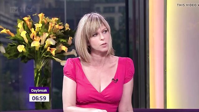 Kate Garraway, Low Cut Dress And Cleavage