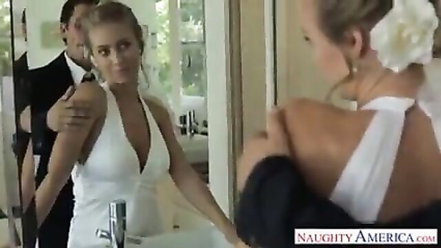 Sexy blonde bride fucking