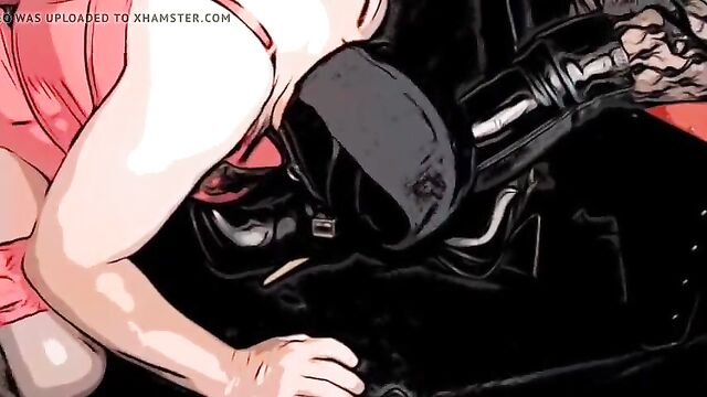 Femdom Sissy Chastity Comic Slave Cums on Mistress Boots