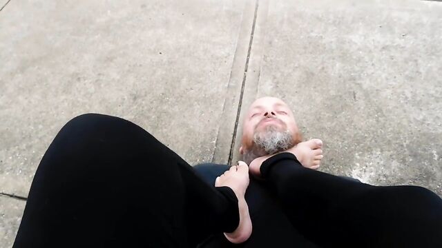 Bresha Foot Kissing & Worship in Public Park