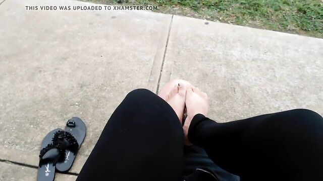 Bresha Foot Kissing & Worship in Public Park