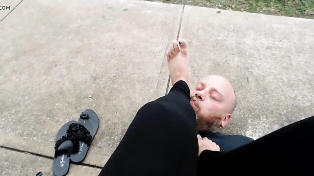 Bresha Foot Kissing & Worship in Public Park